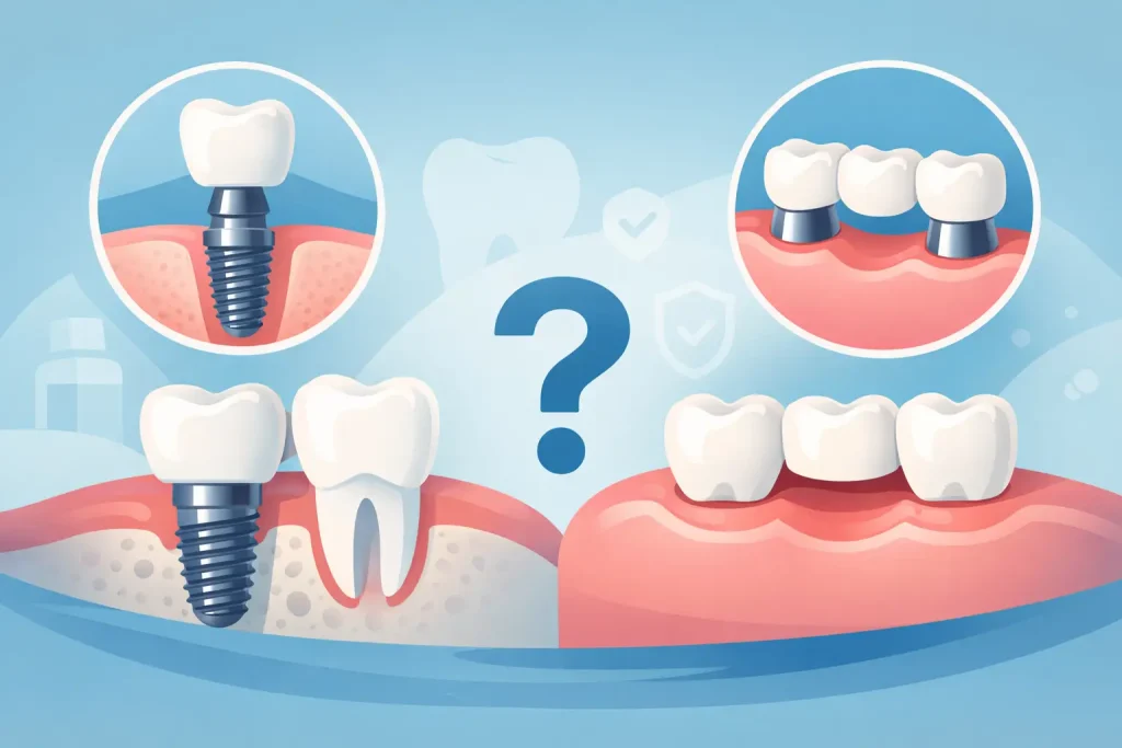 Implante dentário ou ponte fixa: qual escolher?