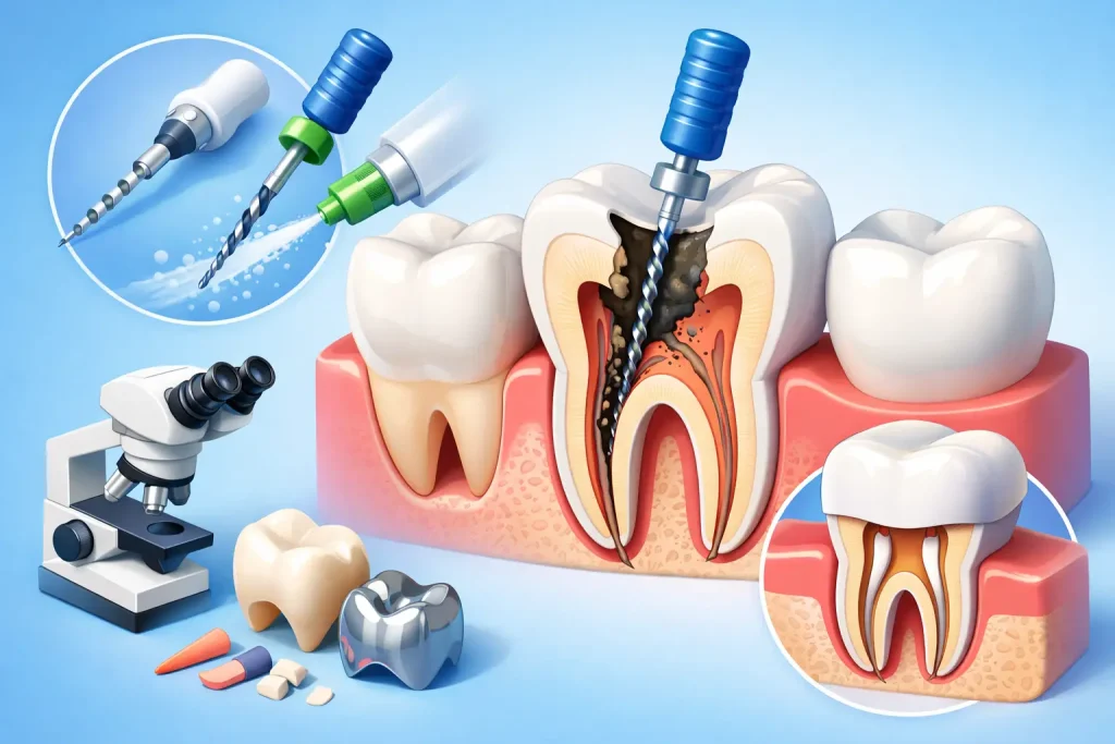 Como funciona o retratamento de canal dental