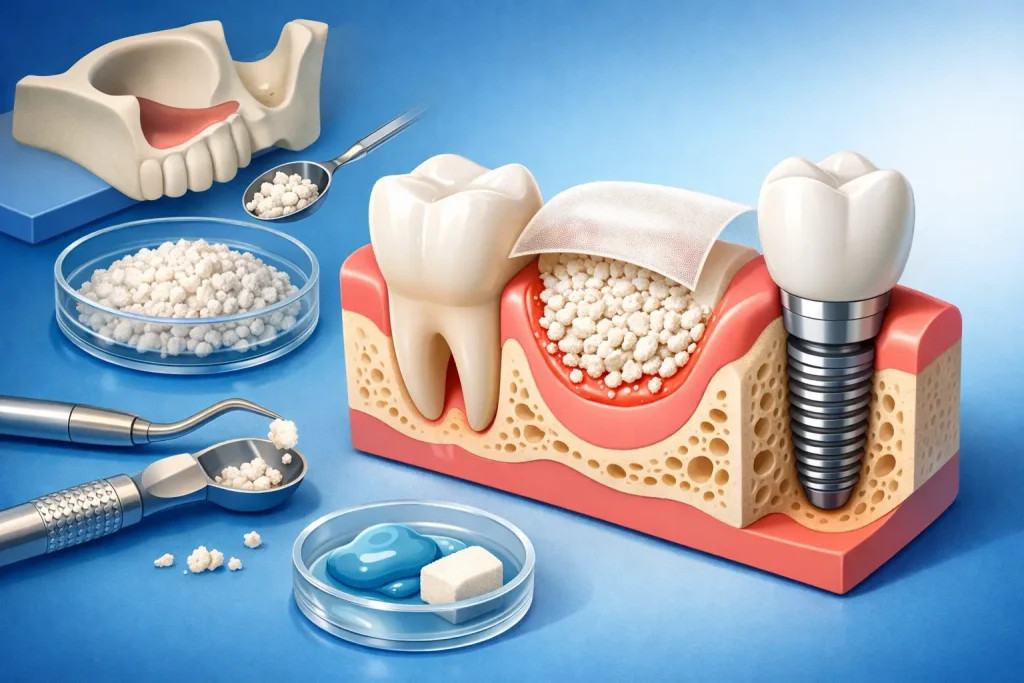 Guia de enxerto ósseo dentário para implantes