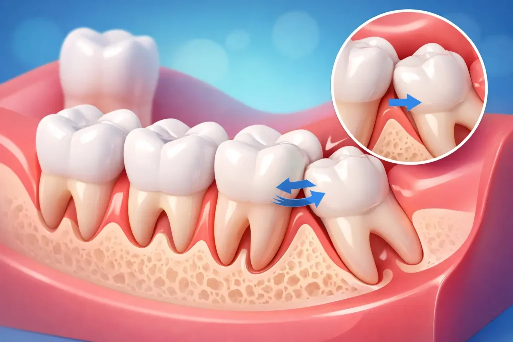 Siso incluso pode entortar os dentes vizinhos?